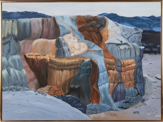 *Helen F. Ginsberg (American, 1922-2011) Oil On Canvas Of Badlands
