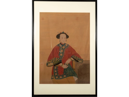Large Antique Chinese Ancestral Portrait