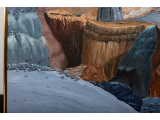 *Helen F. Ginsberg (American, 1922-2011) Oil On Canvas Of Badlands