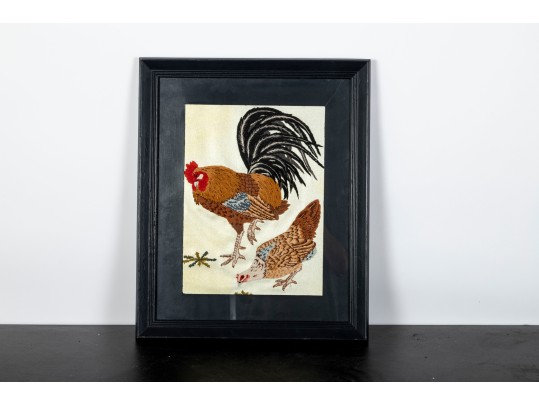 Stunning Satin Chicken Embroidery 