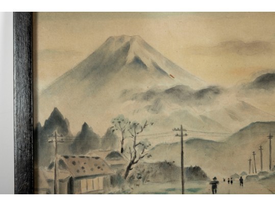 Antique Japanese Watercolor Painting