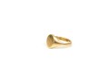 14k Yellow Gold Simple Vintage Oval Signet Ring, Size 3.5