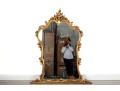 Baroque Louis XV Style Gilt Wall Mirror 