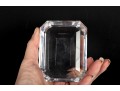 Tiffany & Co. Octagon Cut Crystal Glass Paperweight 