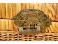 Vintage 1970's Rattan & Brass Chinoiserie Trunks 