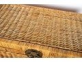 Vintage 1970's Rattan & Brass Chinoiserie Trunks 