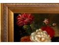 Oil On Canvas Floral Still-Life Painting -- Signed