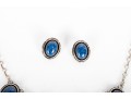 Lapis Lazuli Cabochon Necklace And Earrings 