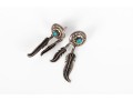Collection Of Sterling Silver Native Tribal Earrings 