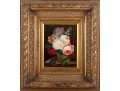 Oil On Canvas Floral Still Life Painting -- Signed 