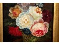 Oil On Canvas Floral Still Life Painting -- Signed 