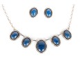 Lapis Lazuli Cabochon Necklace And Earrings 