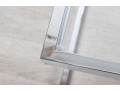 Contemporary Chrome & Glass Top Coffee Table 