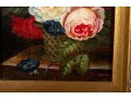 Oil On Canvas Floral Still Life Painting -- Signed 