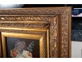 Oil On Canvas Floral Still Life Painting -- Signed 