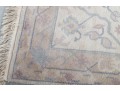 Hand-Knotted Ivory Oushak Style Rug (5'8