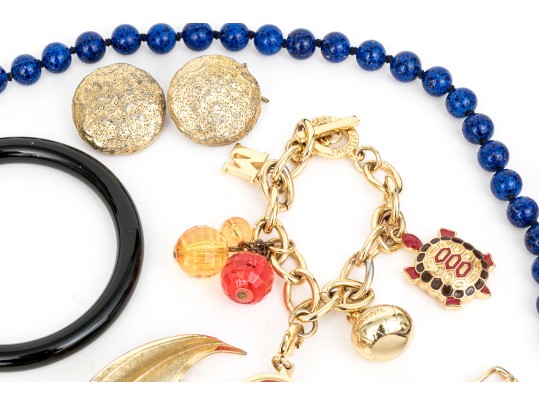 Collection Of Signed Costume And Fashion Jewelry, And Stone Jewelry Pieces
