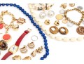 Collection Of Signed Costume And Fashion Jewelry, And Stone Jewelry Pieces