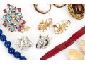 Collection Of Signed Costume And Fashion Jewelry, And Stone Jewelry Pieces