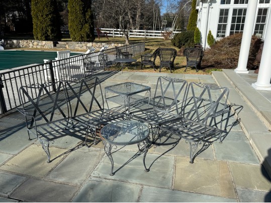 Six Piece Cast Aluminum Outdoor Patio Set