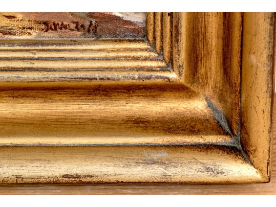 Hal DeWaltoff (American, 20th C.) Oil On Canvas Panel, Coastal Scene With Lighthouse