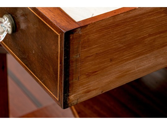 Quality English Marquetry Inlaid Console Table