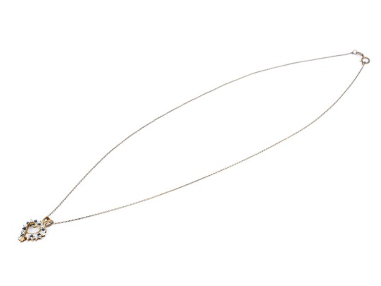 Sterling Silver Vermeil Classic Lot Of Blue And White CZ Jewelry Pieces