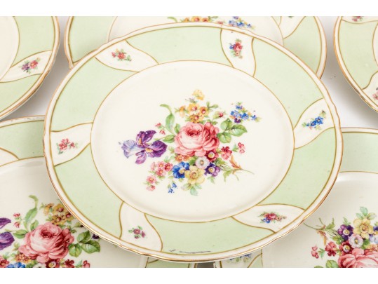 Set Of Six Bavaria Porcelain Dessert Plates
