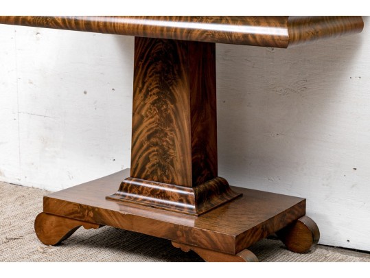 Antique Mahogany And Figured Wood Games Table 