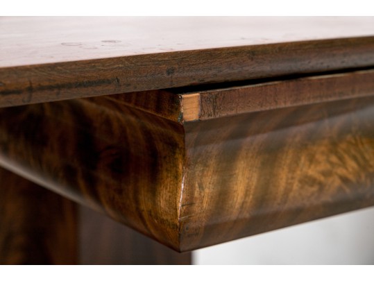 Antique Mahogany And Figured Wood Games Table 