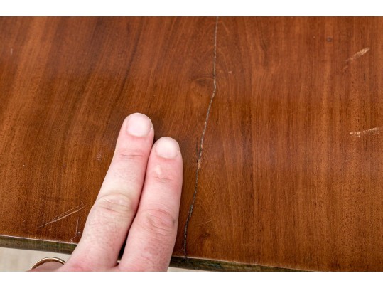 Antique Mahogany And Figured Wood Games Table 