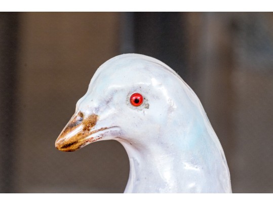 Vintage Painted Terracotta Dove Figure