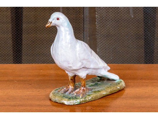 Vintage Painted Terracotta Dove Figure