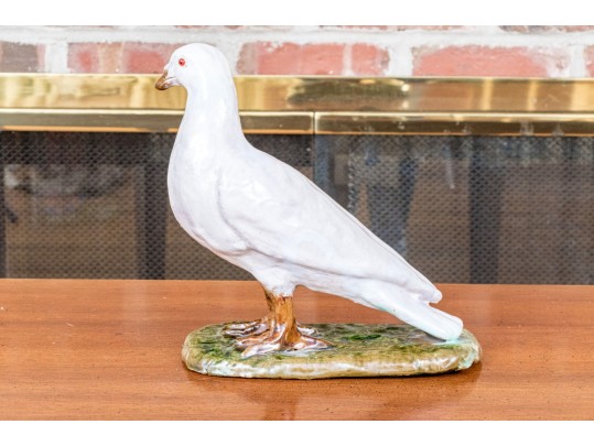 Vintage Painted Terracotta Dove Figure