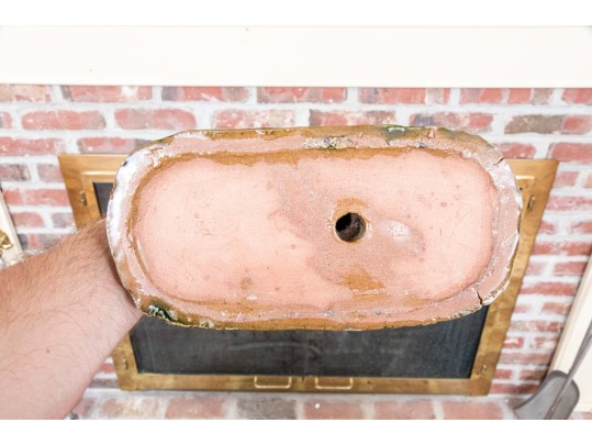 Vintage Painted Terracotta Dove Figure