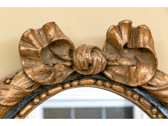 Decorative Gilt Finished Composition Oval Mirror