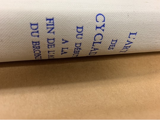 L'ART DES CYCLADES. DU DEBUT A LA FIN DE L'AGE DU BRONZE, 2500-1100 AVANT NOTRE ERE