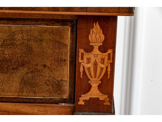 Quality English Marquetry Inlaid Console Table