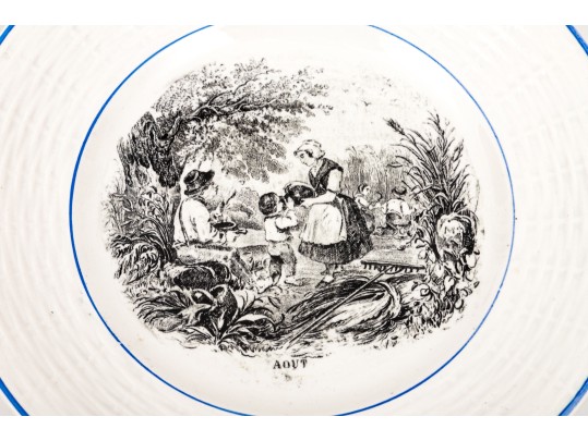 Set Of Eleven French, Digoin Ceramic 7