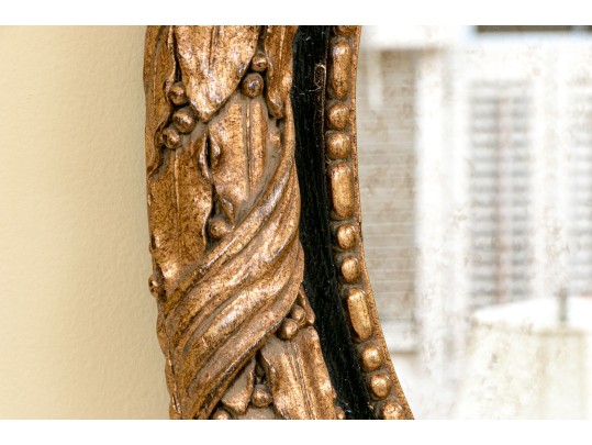 Decorative Gilt Finished Composition Oval Mirror