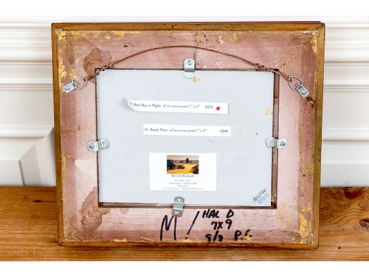 Hal DeWaltoff (American, 20th C.) Oil On Canvas Panel, Coastal Scene With Lighthouse