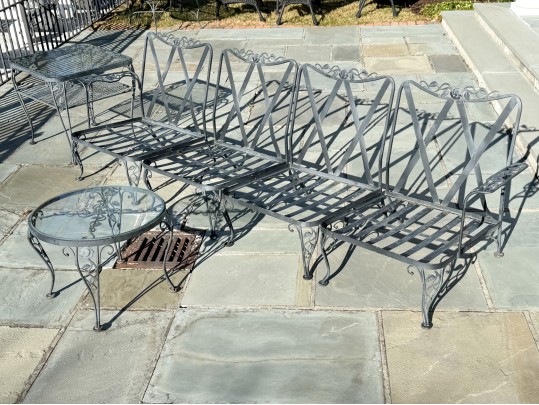 Six Piece Cast Aluminum Outdoor Patio Set