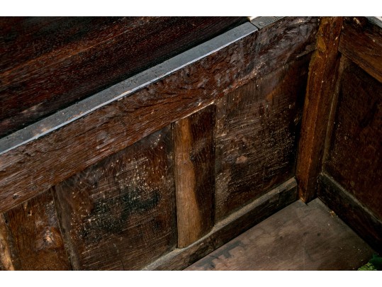 Antique 18th C. English Carved Oak Coffer