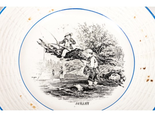 Set Of Eleven French, Digoin Ceramic 7