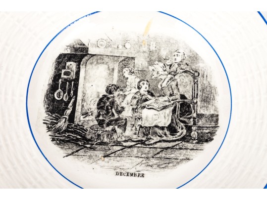 Set Of Eleven French, Digoin Ceramic 7