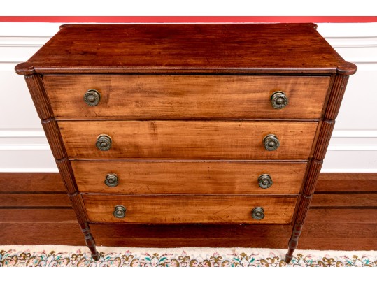 American Federal Cherry Chest, First Half 19th C. 