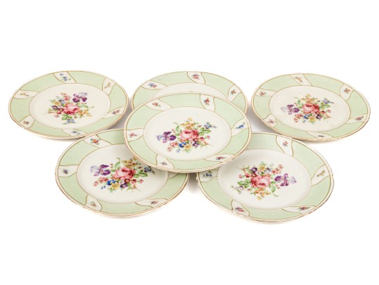 Set Of Six Bavaria Porcelain Dessert Plates