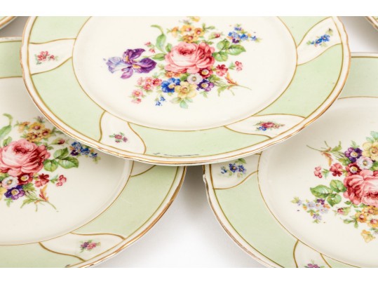 Set Of Six Bavaria Porcelain Dessert Plates