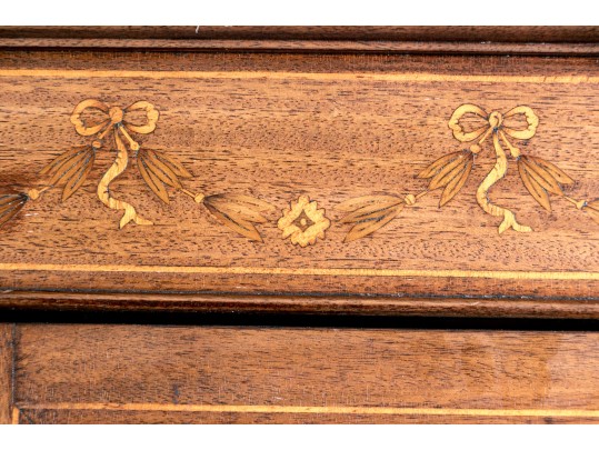 Georgian Style Satinwood Inlaid Mahogany Book Case