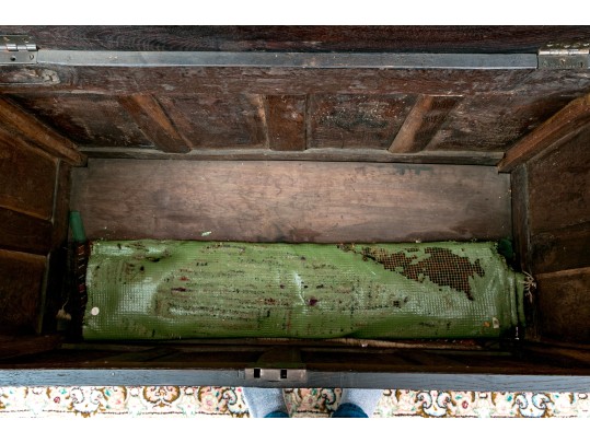 Antique 18th C. English Carved Oak Coffer